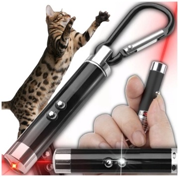 2x LASER DLA KOTA WSKAŹNIK LASEROWY LATARKA UV ZABAWKA DO ZABAWY Z KOTEM