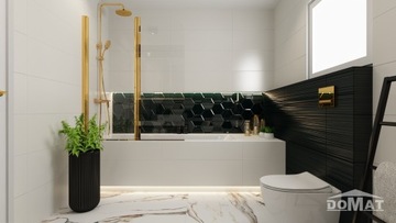 Дизайн ванной комнаты - 3D визуализация + проекции