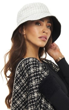 BUCKET HAT CZAPKA KAPELUSZ rybacki eko skóra j.beż