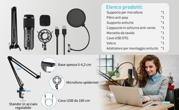 Комплект конденсаторного USB-микрофона LifeBee NX4