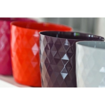 ЦВЕТОЧНЫЙ ВАЗ CRISTAL 18 СМ, БЕЛАЯ ПЛАСТИКОВАЯ КРЫШКА