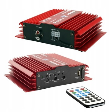 Simply Audio VX2 Wzmacniacz samochodowy 2-kanałowy USB SD BLUETOOTH + Pilot