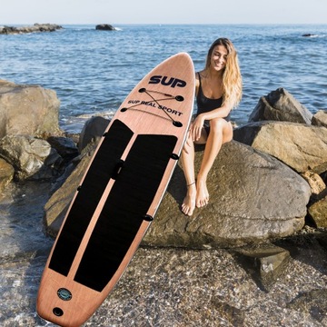 САП-БОРДА 350 СМ, НАДУВАННАЯ ДЛЯ ПЛАВАНИЯ, ПРОЧНАЯ, НАДУВНОЙ КОМПЛЕКТ + ВЕСЛО