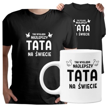 Prezent Dla TATY Koszulka wraz z Kubkiem XL