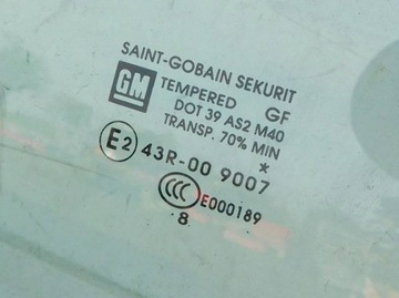 OPEL CORSA D 06-14 3D SKLO (OKNO) LEVÝ PŘEDNÍ