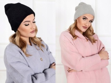 CZAPKA ALPAKA GŁADKA DAMSKA CIEPŁA WYGODNA DAMSKA SPORTOWA KOLORY 2110