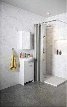 ШКАФ ДЛЯ ВАННОЙ КОМНАТЫ БЕЛЫЙ С РАКОВИНОЙ 45