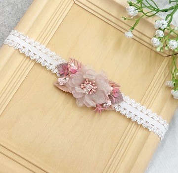 opaska dziecięca do chrztu KLARA