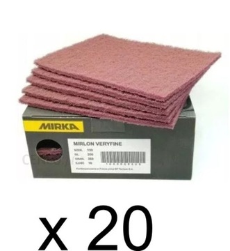 MIRKA MIRLON WŁÓKNINA ŚCIERNA ARKUSZ P360 x20