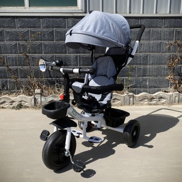 ДЕТСКИЙ ВЕЛОСИПЕД, ТРЕХКОЛЕСНАЯ, ПОВОРОТНАЯ КОЛЯСКА С ВЕРХНЕЙ, РУЧКОЙ, РУЧКОЙ И РЕМНЯМИ