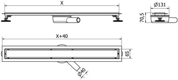 MEXEN FLAT M33 ВРАЩАЮЩИЙСЯ ЛИНЕЙНЫЙ СЛИВ 100 СМ ЗОЛОТО