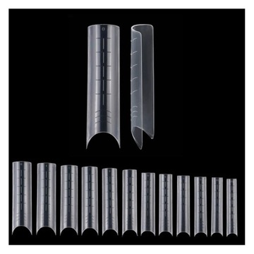 Двойные формы, 120 шт., квадратные шаблоны для наращивания ногтей с квадратом вниз