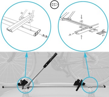 ЗАКРЫВАЕМОЕ УНИВЕРСАЛЬНОЕ БАГАЖНИК AMOS TOUR НА КРЫШЕ ДЛЯ ВЕЛОСИПЕДОВ НА 3 ВЕЛОСИПЕДА
