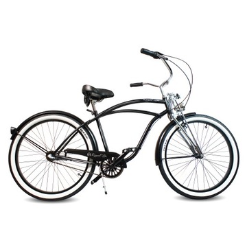 Rower miejski męski 26 cruiser SPRINGER MAT RoyalBi czarny 3 biegi shimano