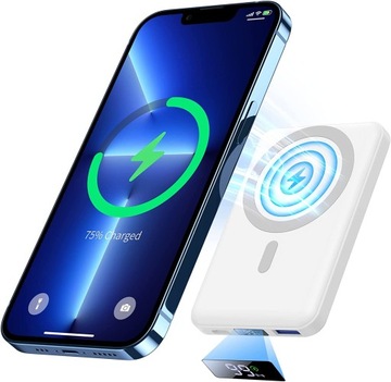 БЫСТРЫЙ ИНДУКЦИОННЫЙ POWERBANK ДЛЯ IPHONE 12, 13, 14, 15, БЕСПРОВОДНОЙ, 10000 мАч