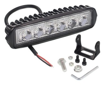 Lampa robocza LED 18W 12-24V płaska skupione 2szt.