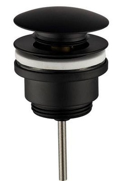 Korek umywalkowy 62mm bez przelewu, matowa czerń CARAL