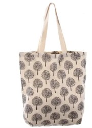 PIĘKNA PŁÓCIENNA BAWEŁNIANA TORBA NA ZAKUPY DRZEWA
