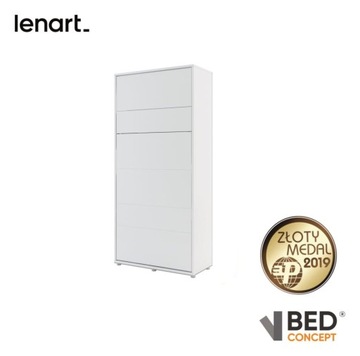 Półkotapczan BED CONCEPT BC-03 90x200 pion biały