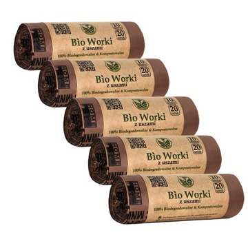 WORKI Biodegradowalne Kompostowalne BIO 10l 100szt