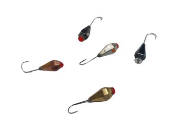 ZESTAW 5 SZT MORMYSZKA WOLFRAMOWA PIRAMIDKA SWAROVSKI 0,3 GR 7MM MW6/1 MIX