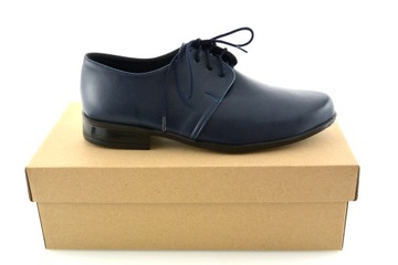 CHŁOPIĘCE PÓŁBUTY KOMUNIJNE WIZYTOWE GRANATOWE r25