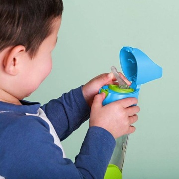 Bbox Бутылка для воды для ребенка - Бутылка для воды из тритана с трубочкой 450мл Blue Slate