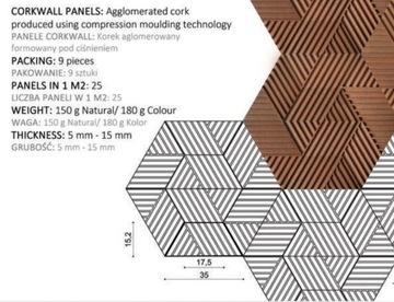 Настенная панель CORKBEE 3D ECO пробковая WEAVE цвет