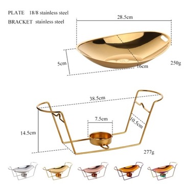 Домашний подогреватель еды в золотом стиле из стали