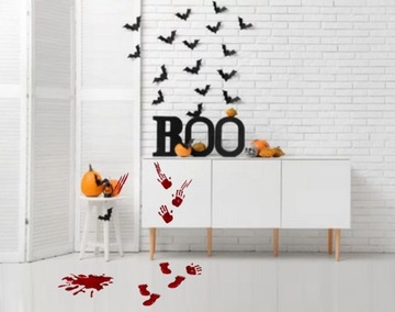 Наклейки СЛЕДЫ КРОВИ Хэллоуин УКРАШЕНИЯ Красные Кровавые Руки Ноги Кровь