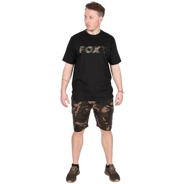 Koszulka Wędkarska T-Shirt Fox Black Camo Logo r. L