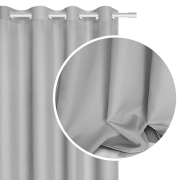 DESIGNERSKA MARKOWA ZASŁONA AURA 140x250 J SZARA