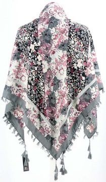 DAMSKA WZORZYSTA CHUSTA NA RAMIONA SZAL KRATA