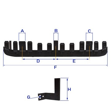 Усиленный гребень + чехол для лезвия для косы NAC
