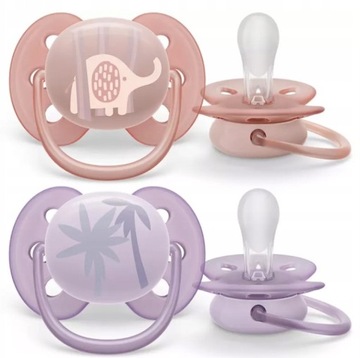 AVENT Smoczek Uspokajający 0-6m Ultra Soft girl
