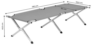 КАНАДСКАЯ ТУРИСТИЧЕСКАЯ КРОВАТЬ ДЛЯ КЕМПИНГА, СЕРАЯ