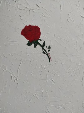 Obraz na płótnie akryl róża czerwona