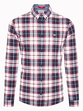 TOMMY HILFIGER KOSZULA POPLIN CHECK SLIM STRET XXL