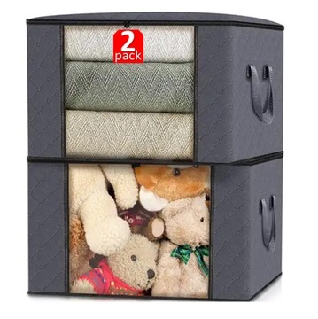 Pojemnik na pościel, ubrania, zabawki 2-pack pikowany HEXAGON 60x40x33cm