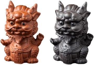 Chiński Zisha Smok Herbaciany zwierzak ceramiczny