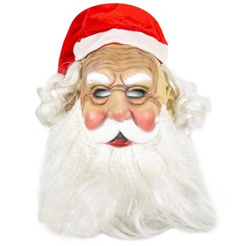 Maska na twarz Realistyczna lateksowa maska Świętego Mikołaja na lateks