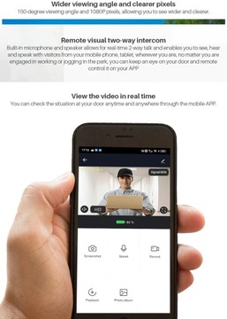 WIFI ВИДЕО ИНТЕРФОН 2MPX КАМЕРА TUYA SMART INTERCOM