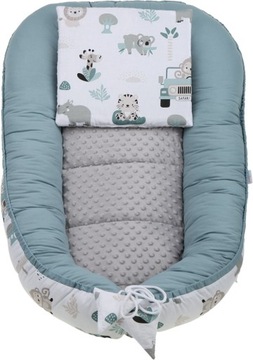 НАБОР ДЕТСКОГО КОКОНА NEST MINKY PIECE XXL BABYMAM, 7 ЭЛЕМЕНТОВ.