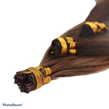 НАРАЩИВАНИЕ ВОЛОС НАТУРАЛЬНЫЕ СТРЕЙНЫ 50 СМ КОЛЬЦА #4