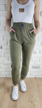 Женские спортивные штаны с каблуками с резиновыми карманами