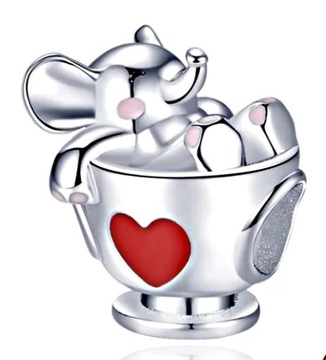 MD charms słonik w pucharku słoń elephant | S925