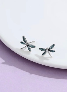 Посеребренные серьги Гарри Поттер с золотым снитчем - WES004