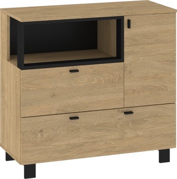 КОМПЛЕКТ мебели VEGAS M2 для гостиной, дуб, белый, черный