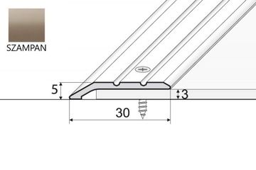 Listwa progowa A01 30mm EFFECTOR Szampan 180CM