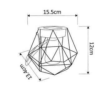 Солнечная лампа ДЕКОРАТИВНЫЙ LED СОЛНЕЧНЫЙ ФОНАРЬ подвесной